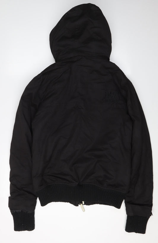 Superdry Men's Black Bomber Jacket M Casual Hooded