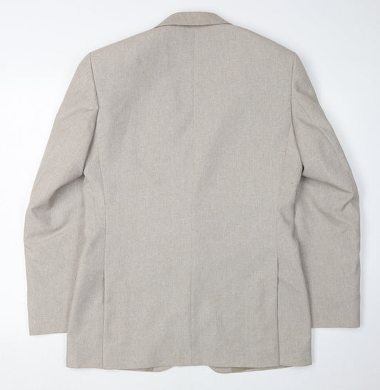 C&A Men's Beige Suit Jacket, Size 38R, Regular Fit