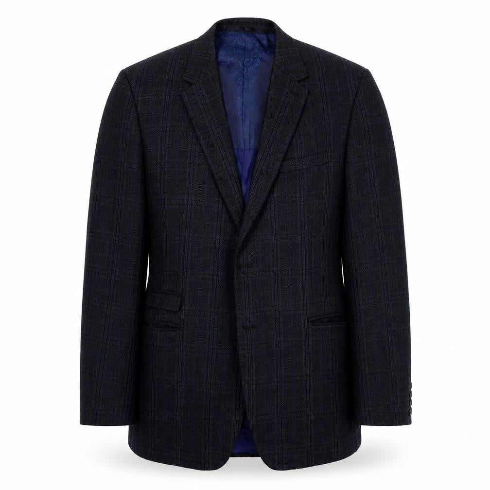 Mens 40 Chest Regular Fellini Blue Double-Vented Blazer