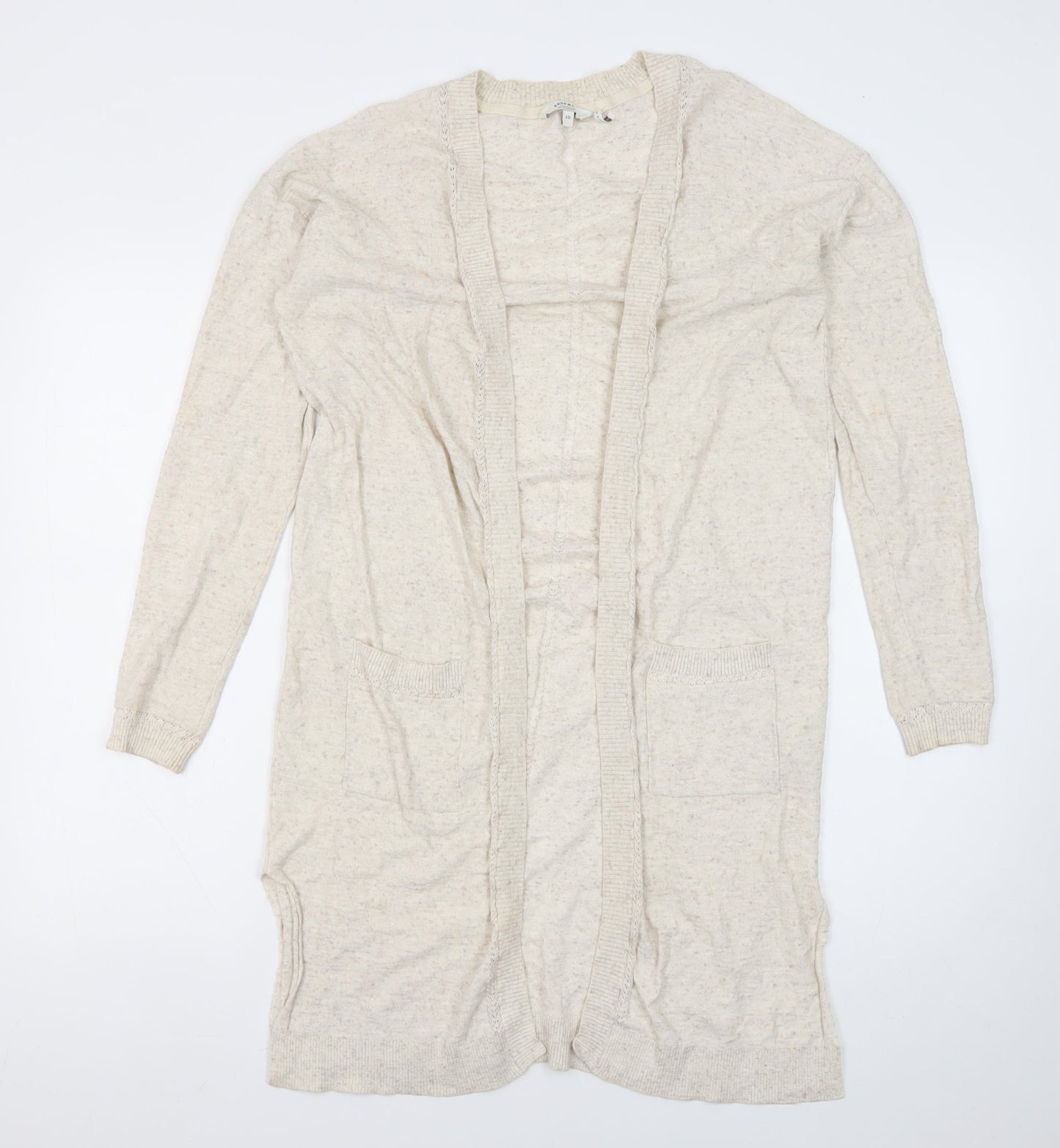 FatFace Women's Beige Cardigan Size 10 Relaxed