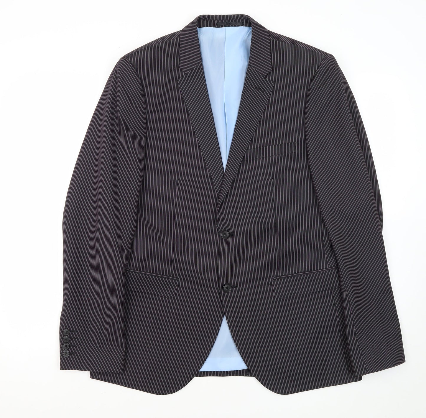 Peter Werth Men's Black Striped Blazer 40 Regular