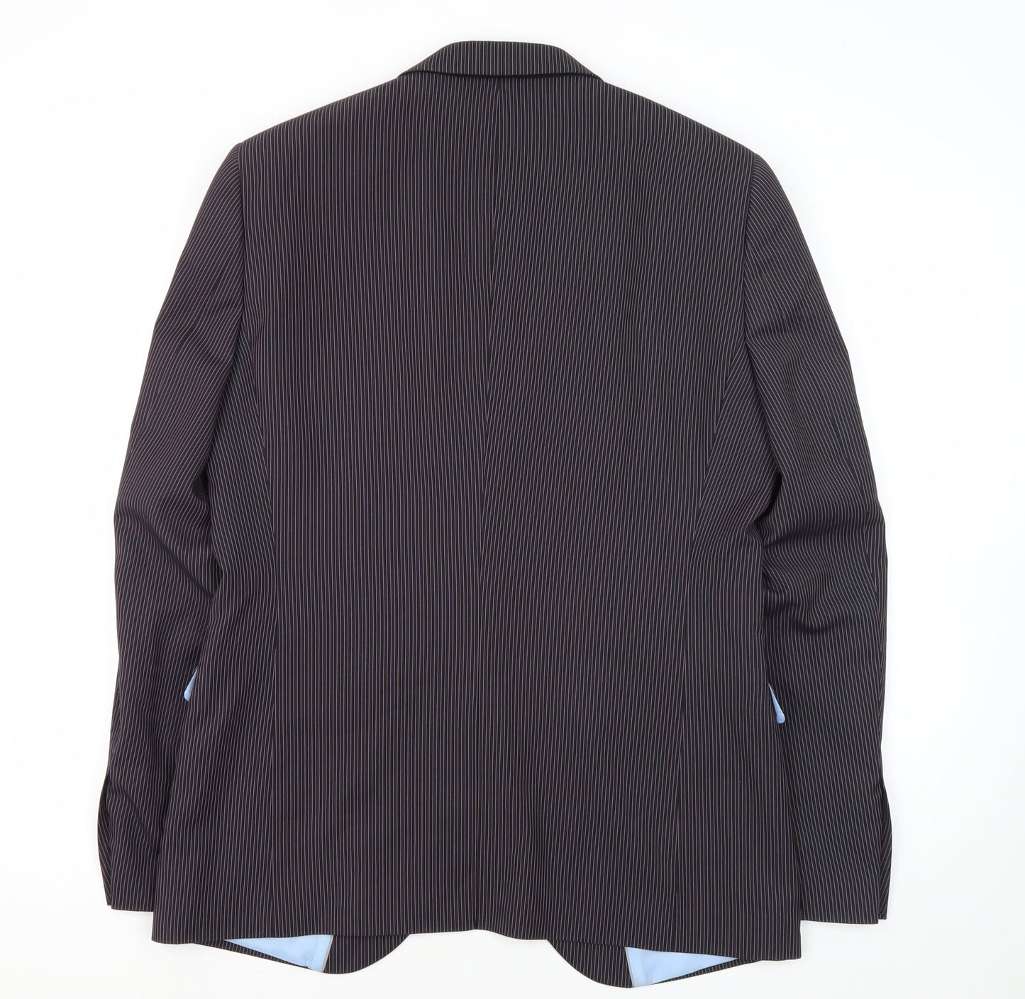 Peter Werth Men's Black Striped Blazer 40 Regular
