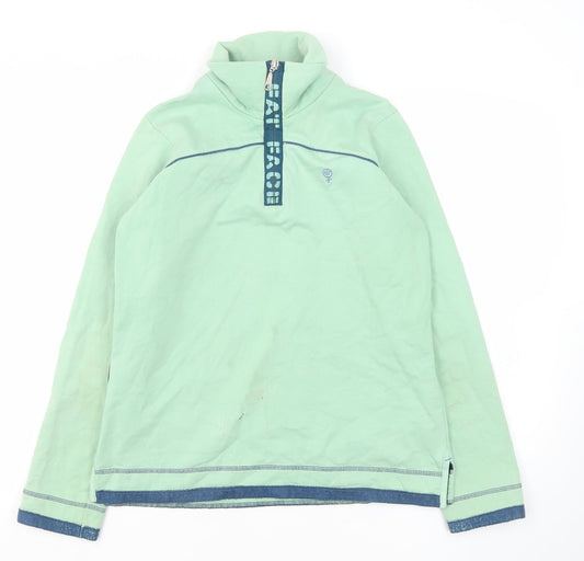 Fat Face Green Women's Pullover Sweatshirt Size 10