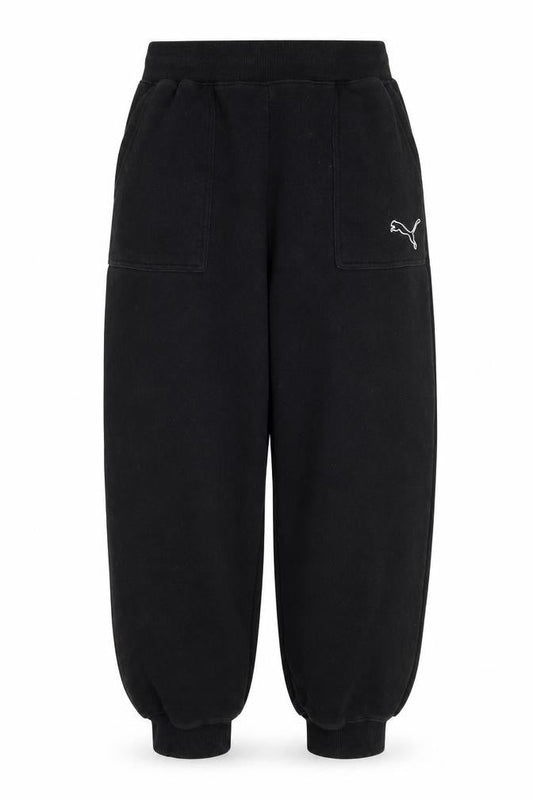 Front view of Puma Men's Black XS Sweatpants with Logo