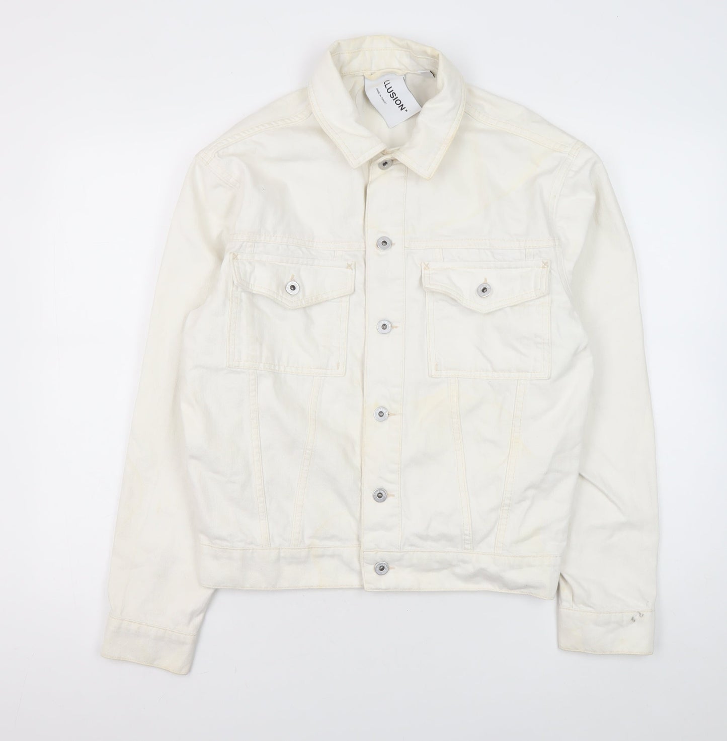 Collusion Women’s Ivory Cotton Basic Jacket XS