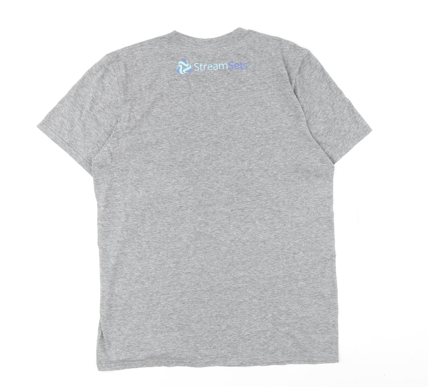 Anvil Men's Grey Transformers Graphic T-Shirt M