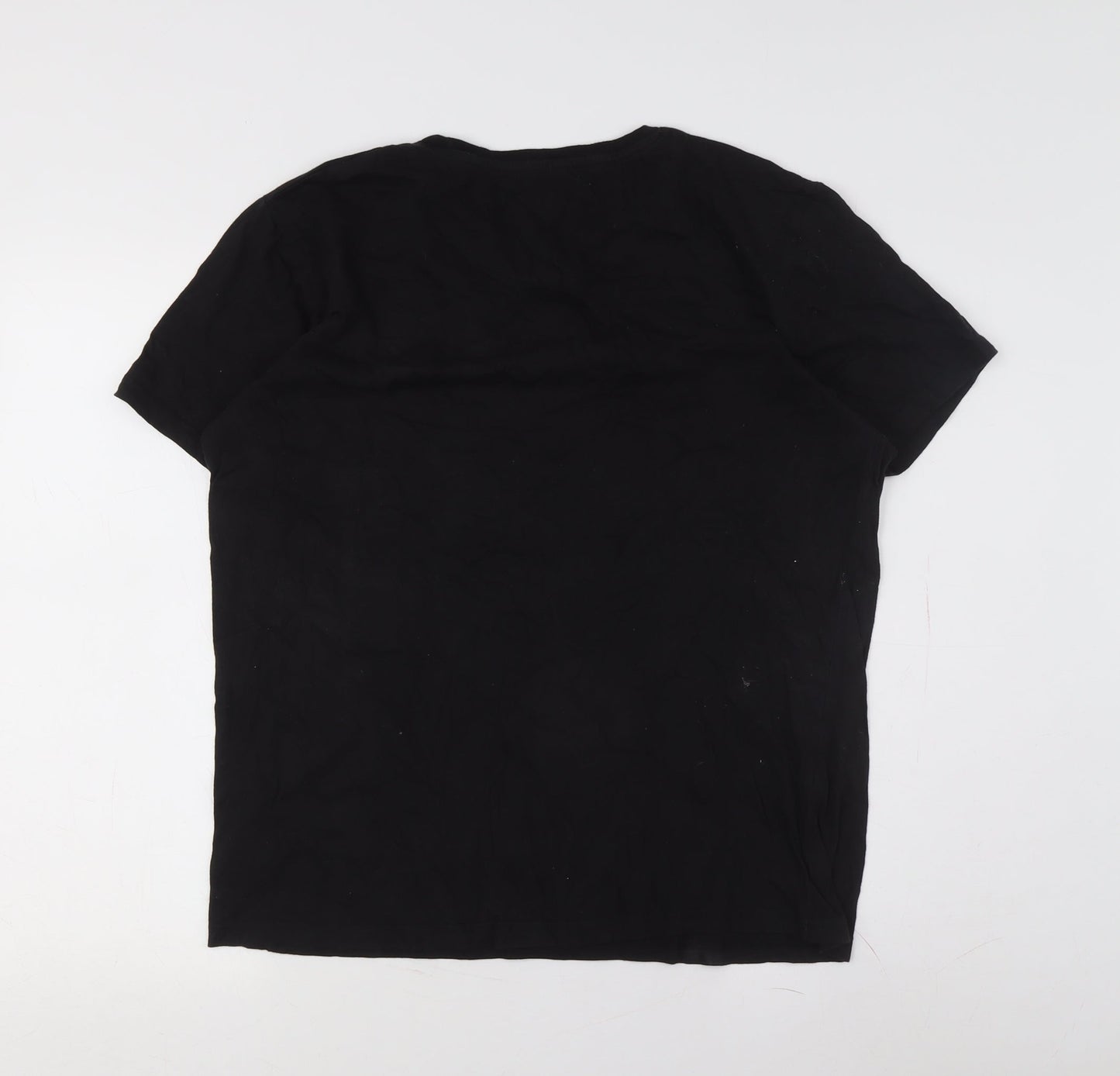 Brave Soul Men's Black Cotton Crew Neck T-Shirt L