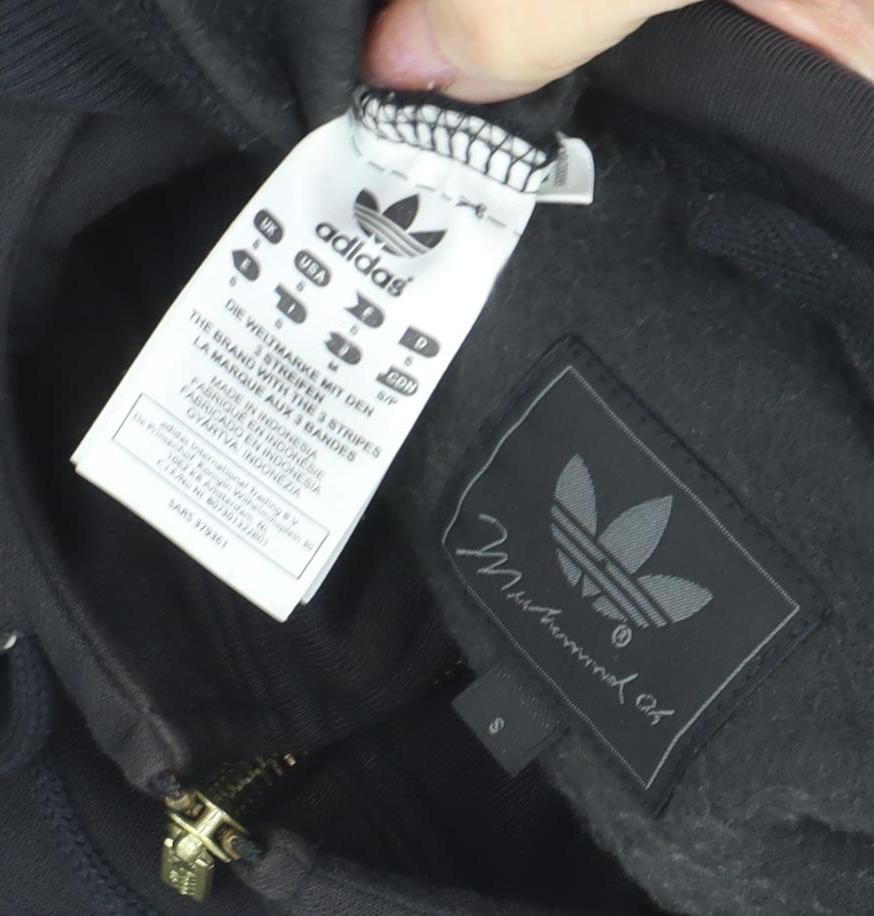 Adidas Unisex Black Full Zip Hoodie - S