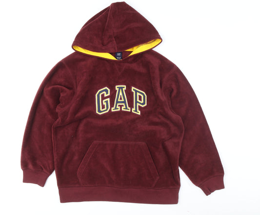 GAP Boys Red Pullover Hoodie 14-16 Years Logo Casual