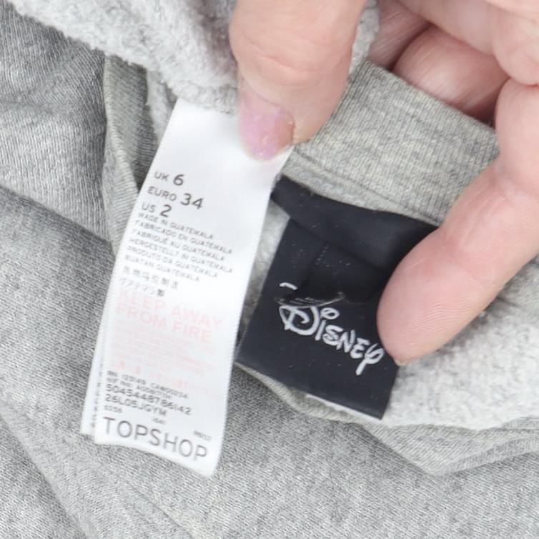 Disney Women's Grey Mickey Mouse Pullover Sweatshirt Size 6