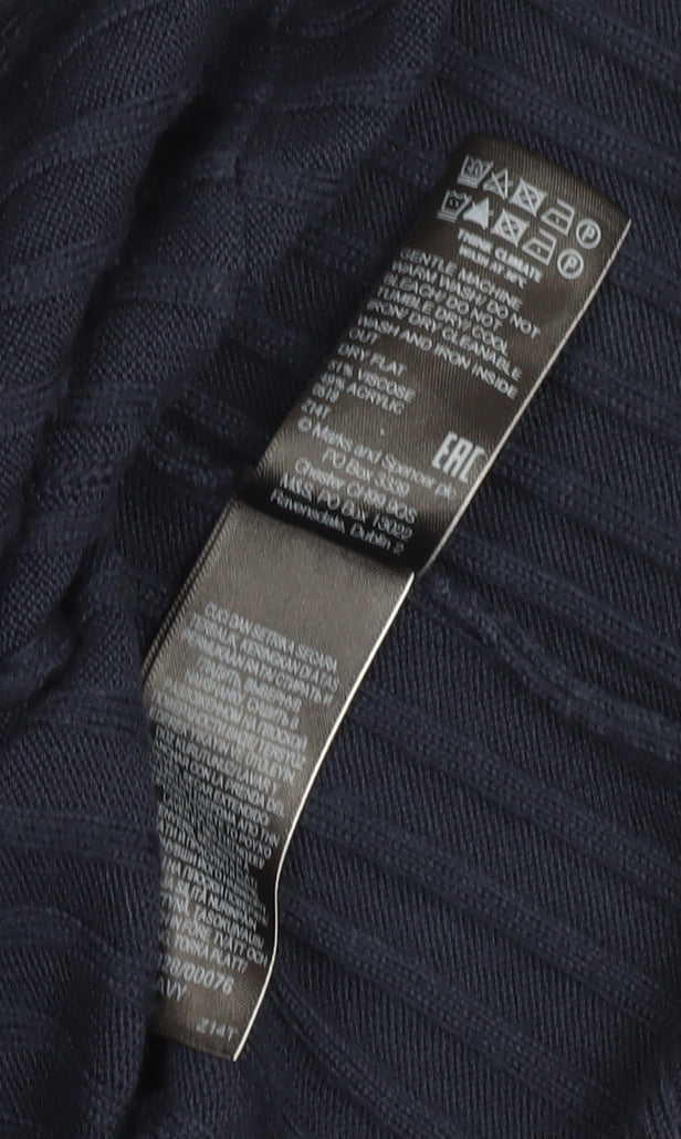 Marks & Spencer Women's Blue Cardigan - Size S