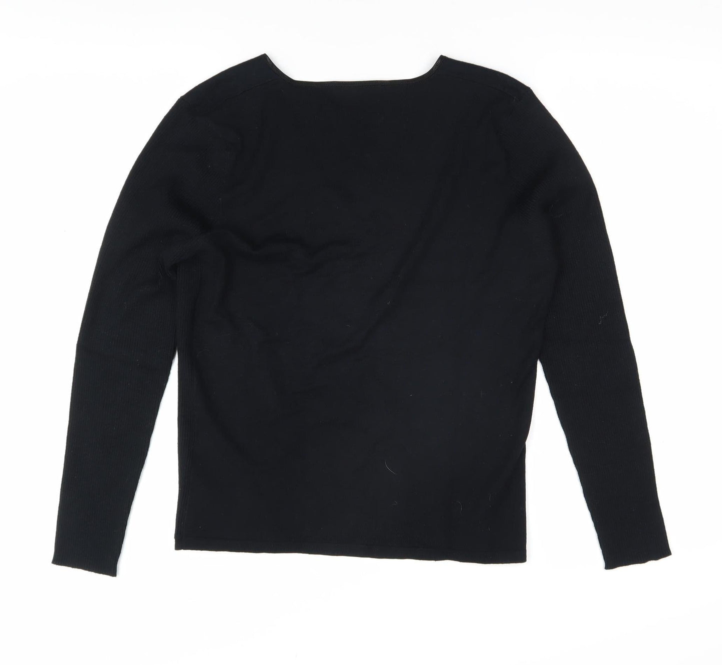 Marks & Spencer Black Viscose Women's Long Sleeve Blouse