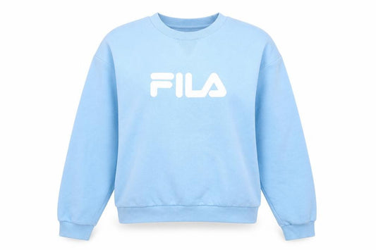 Womens UK XS Regular FILA Blue Pullover Sweatshirt