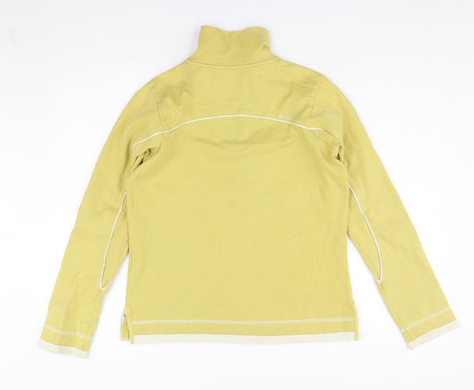 Fat Face Women's Yellow 1/4 Zip Sweatshirt Size 10