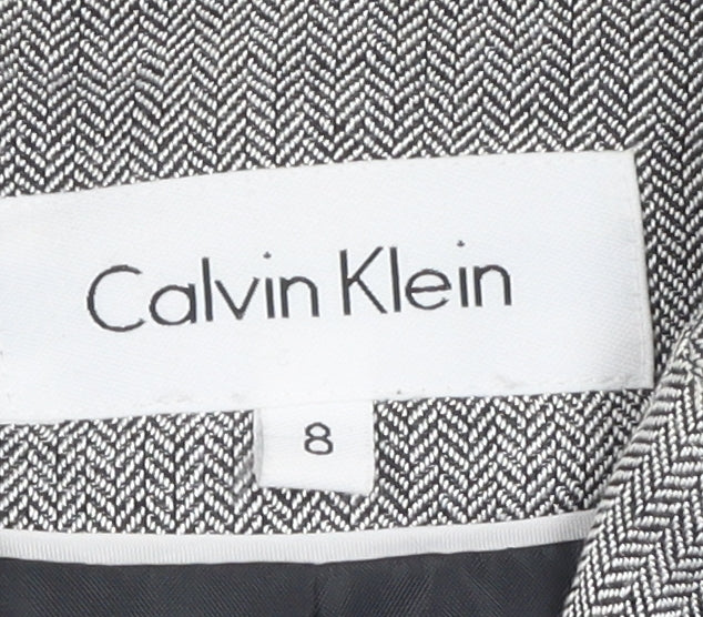 Calvin Klein Women's Grey Blazer Size 8 Classic