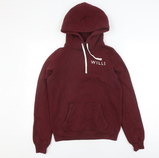 Jack Wills Women's Red Pullover Hoodie Size 10