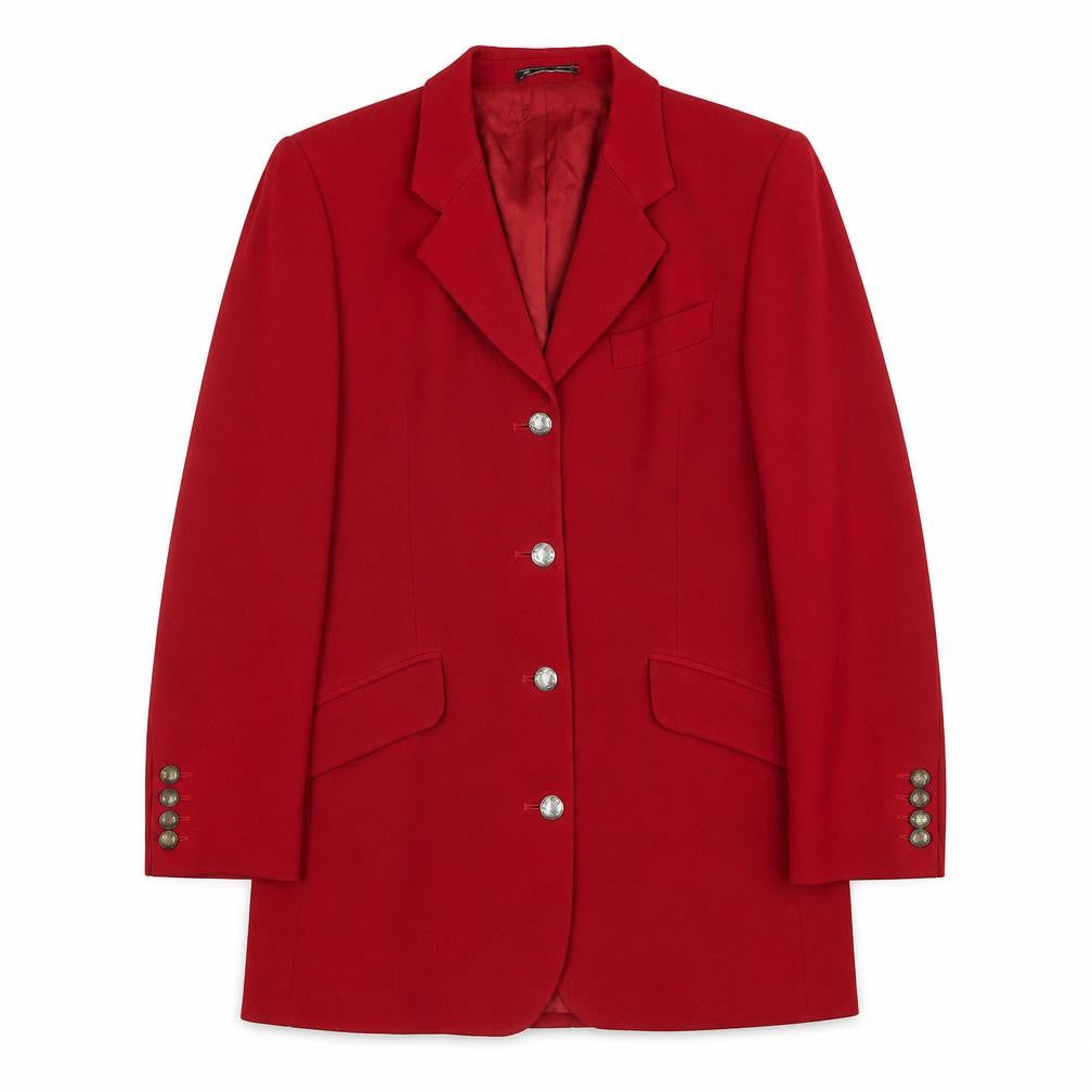 Womens UK Size 12 Regular Austin Reed Red Wool Blazer