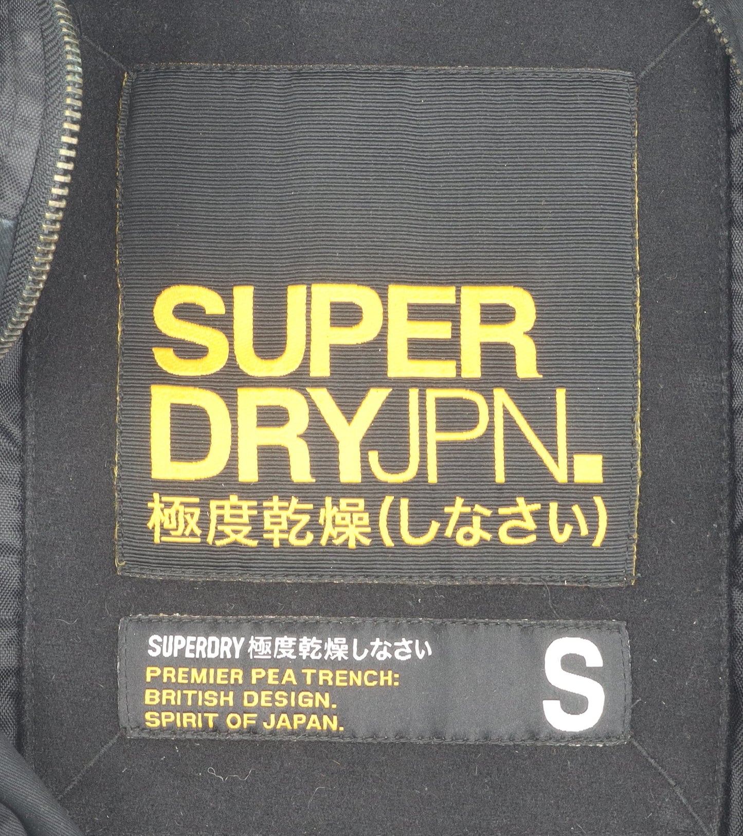 Superdry Men's Black Pea Coat in Size S