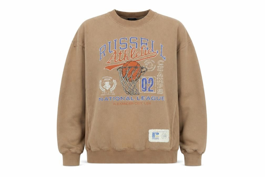 Russell Athletic Unisex Brown XS Graphic Sweatshirt