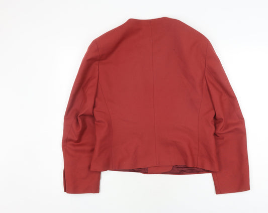 Austin Reed Women's Red Wool Double-Breasted Blazer Size 14