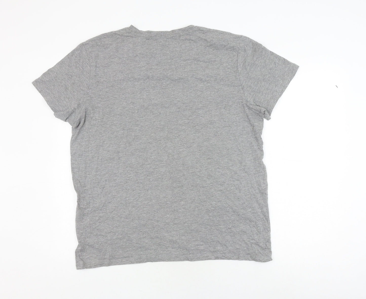 Jack & Jones Men's Grey 2XL Graphic Print Crew Neck T-Shirt