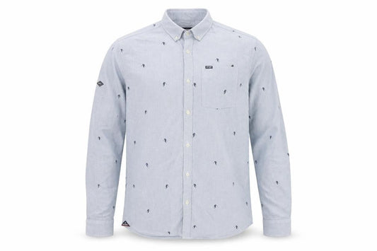 Superdry Men's Grey Classic Oxford Button-Up Shirt M