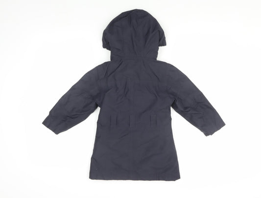 Peter Storm Girls Blue Parka Coat 3-4 Years