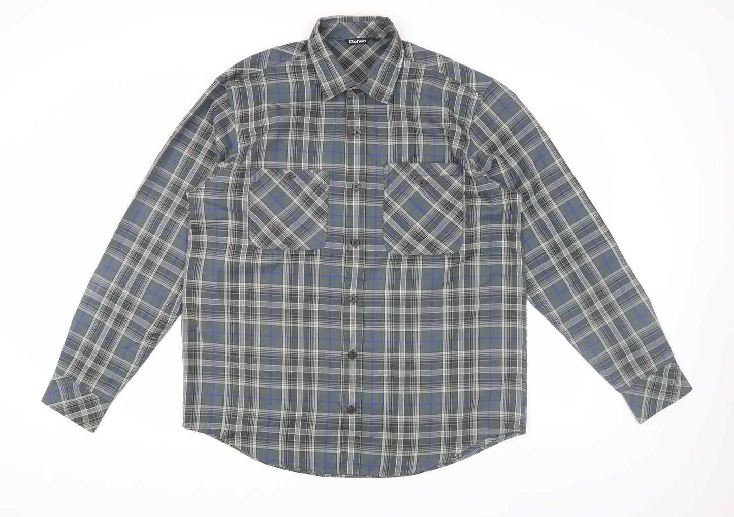 Rohan Men's L Multicoloured Plaid Button-Up Shirt