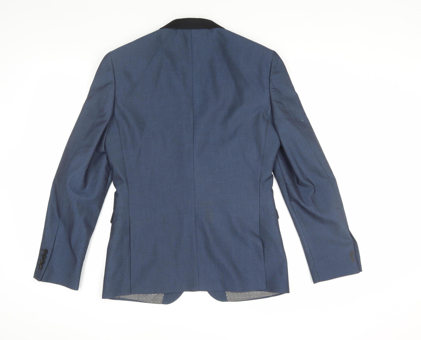 Burton Men's Blue Slim Fit Two-Button Blazer Regular 36R