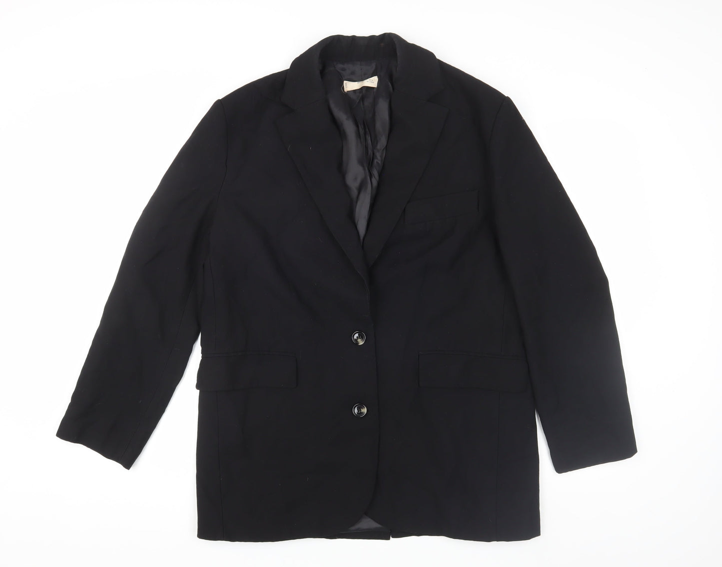 Mango Women's Black Blazer, Size L, Classic Style