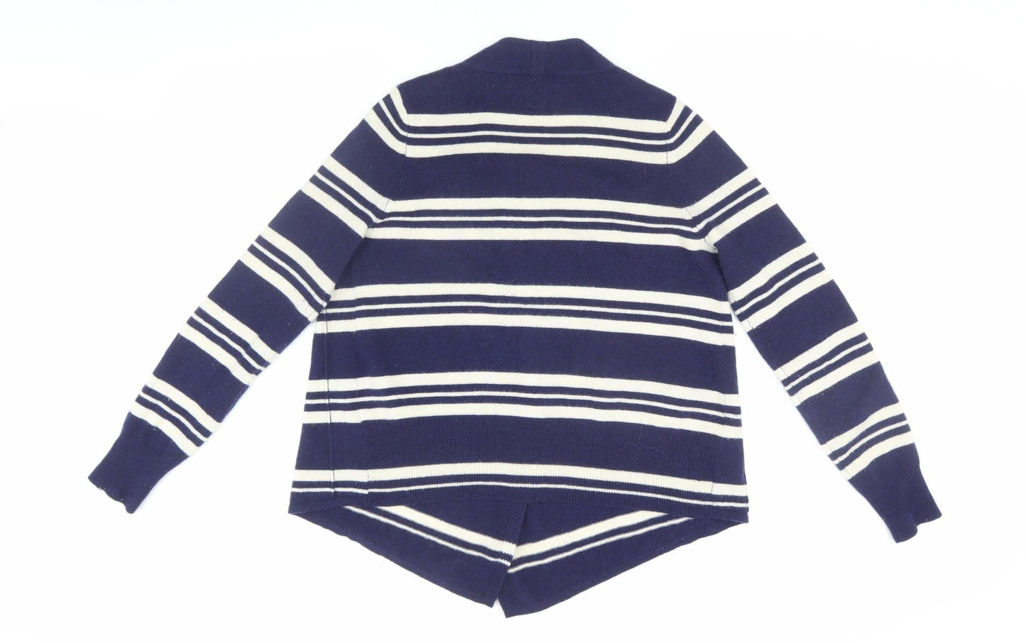 Marks and Spencer Women's Blue Striped Cashmere Cardigan