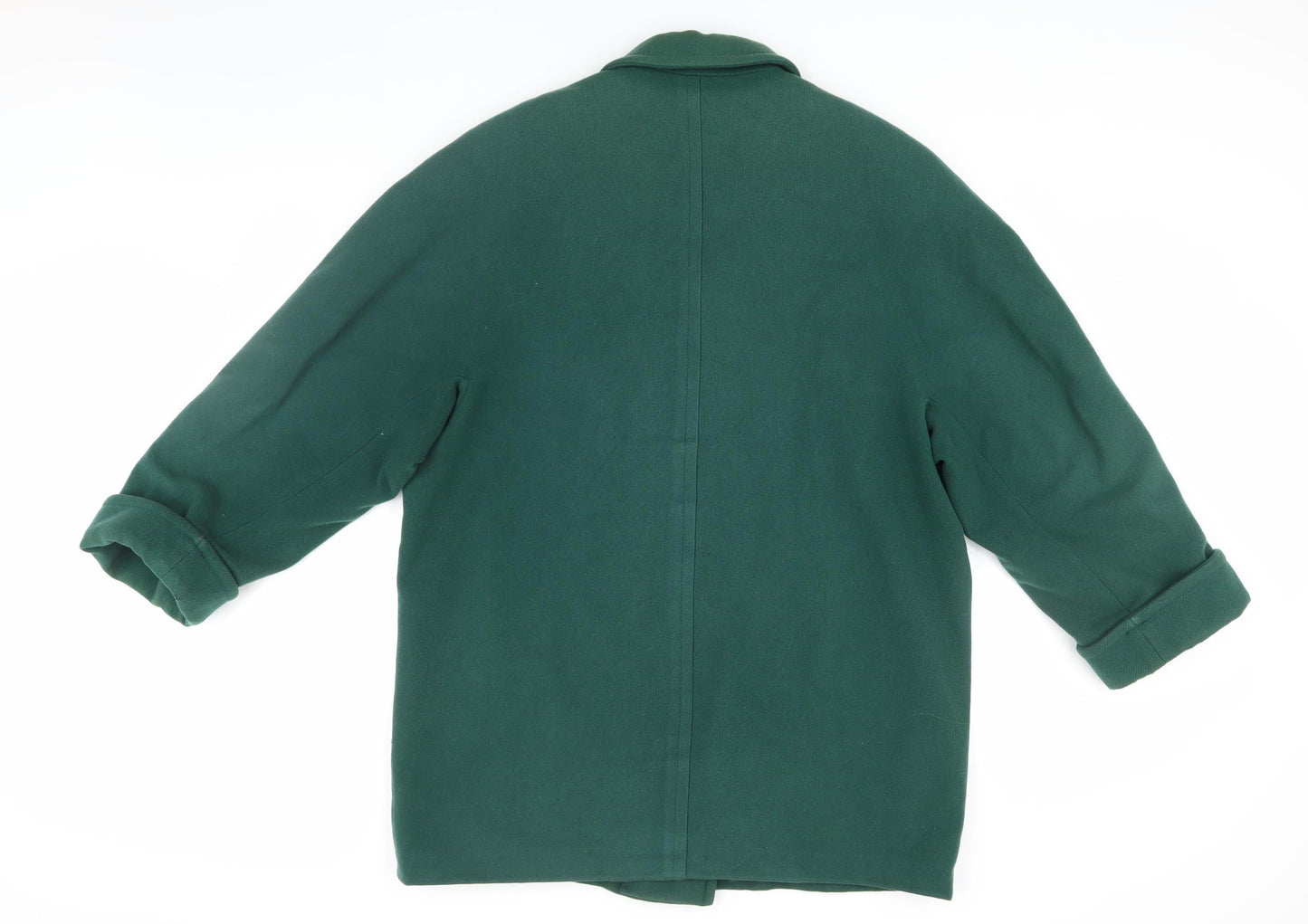 Marks and Spencer Women's Green Wool Pea Coat Size 14