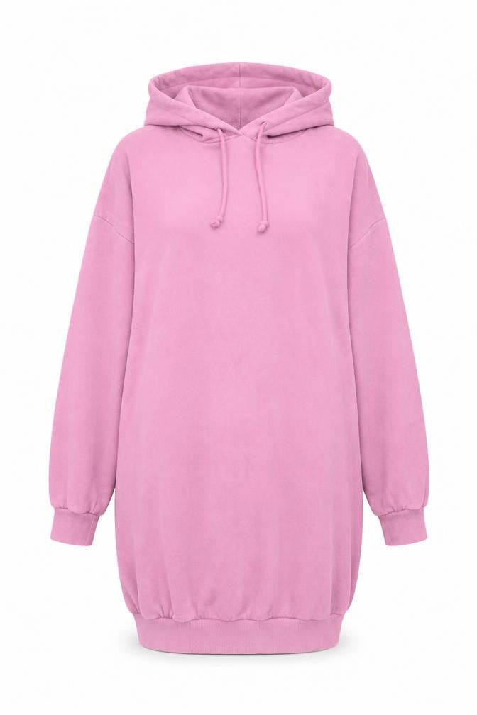Topshop Women's Pink Hooded Jumper Dress, XS-S