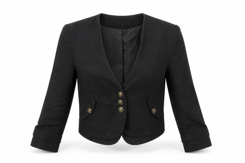 Marks & Spencer Black Linen Blazer, Size 10, Women's