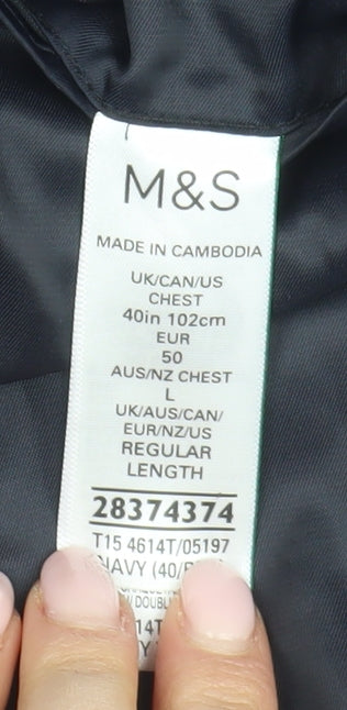Marks and Spencer Navy Blazer, Men's 40R, Regular Fit