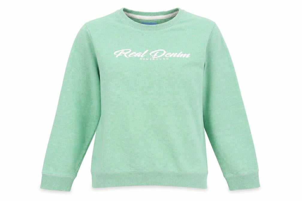 Numero Womens Uno Green Pullover Sweatshirt, M