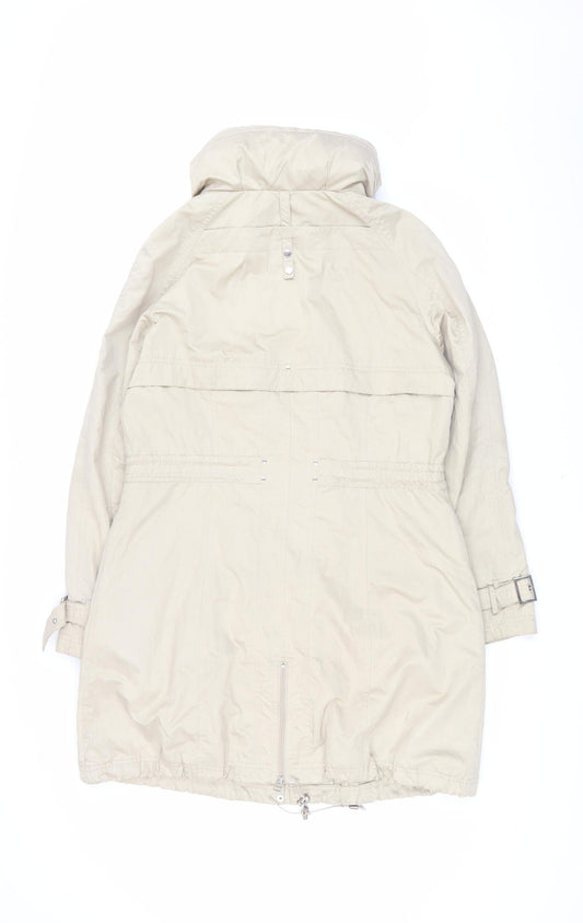 Clements Ribeiro Women's Beige Long Parka Coat Size 14