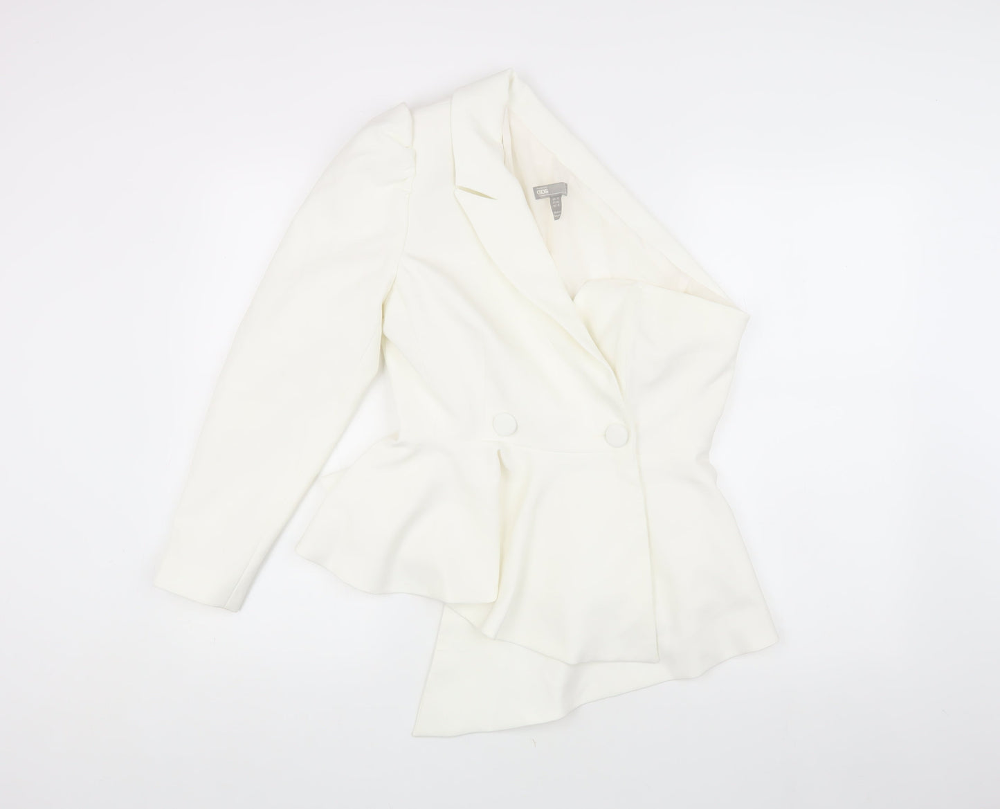 ASOS Women's White Long Sleeve Collared Blouse Size 12