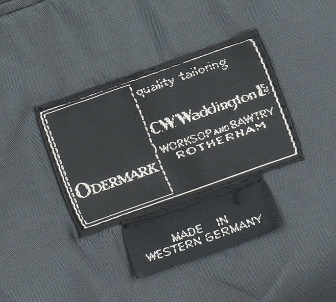 Odermark Men's Grey Striped Blazer, Size 46R, Vintage