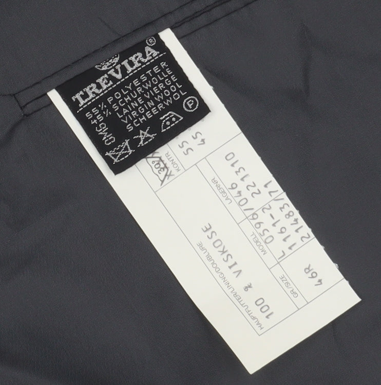 Odermark Men's Grey Striped Blazer, Size 46R, Vintage