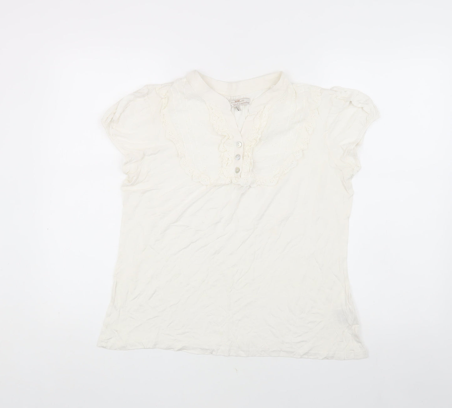 New York Laundry Women's White Blouse - Size 14