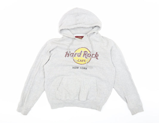 Hard Rock Cafe Grey Hoodie Unisex M Pullover Music Style