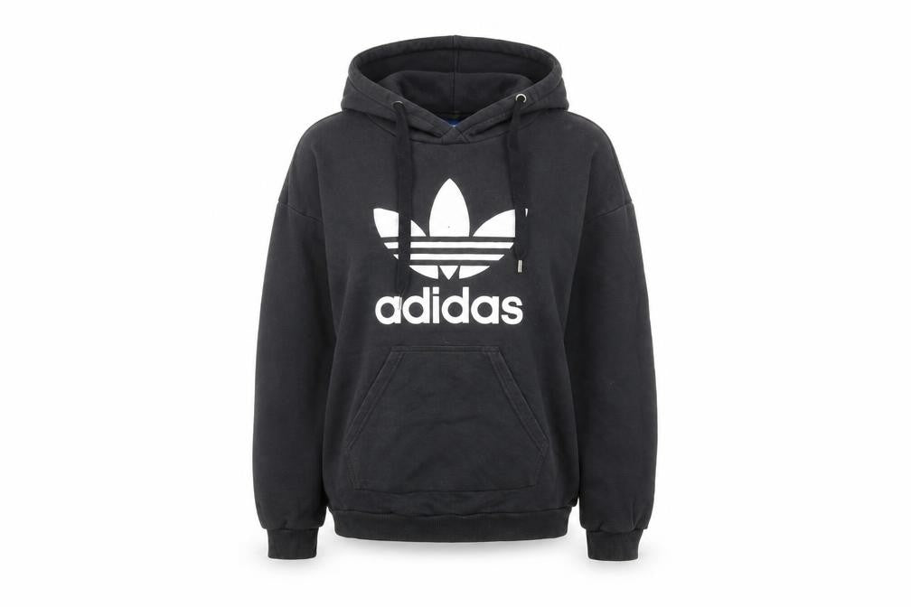 Womens UK 12 Regular adidas Black Pullover Hoodie