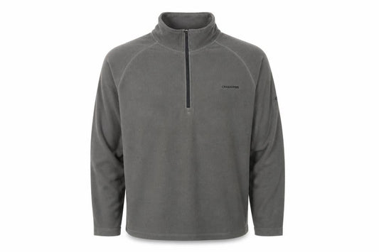 Mens UK L Regular Craghoppers Grey 1/4 Zip Sweatshirt