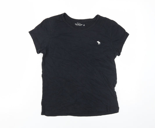 Abercrombie & Fitch Unisex Kids Black T-Shirt M Logo