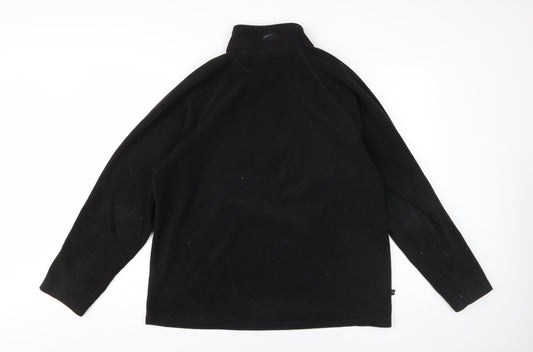 Mountainlife Men's Black Fleece 1/2 Zip Sweatshirt, Medium
