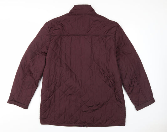 Greenwoods Men's XL Quilted Jacket in Berry Red