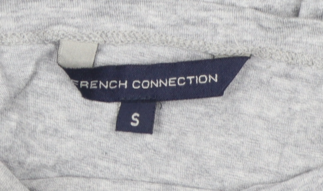 French Connection Women's Grey Belted T-Shirt S