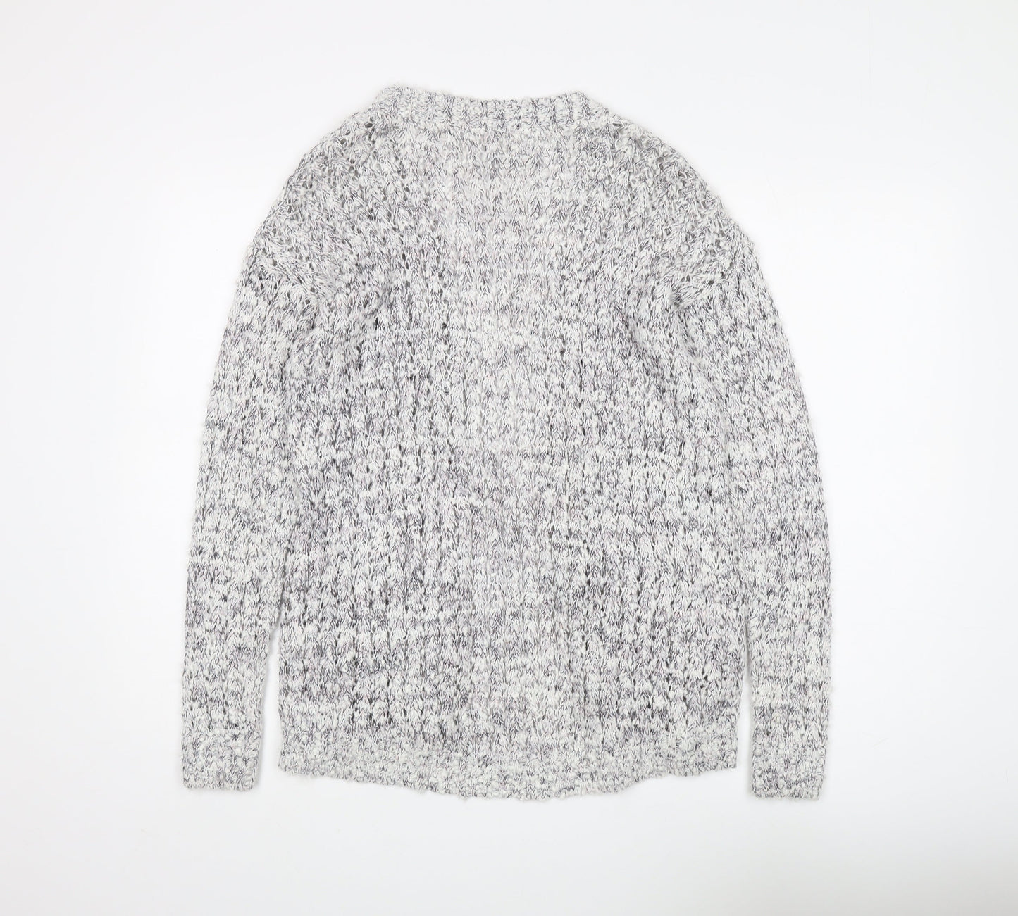 Warehouse Women's Grey Cardigan Size 12 Relaxed Fit