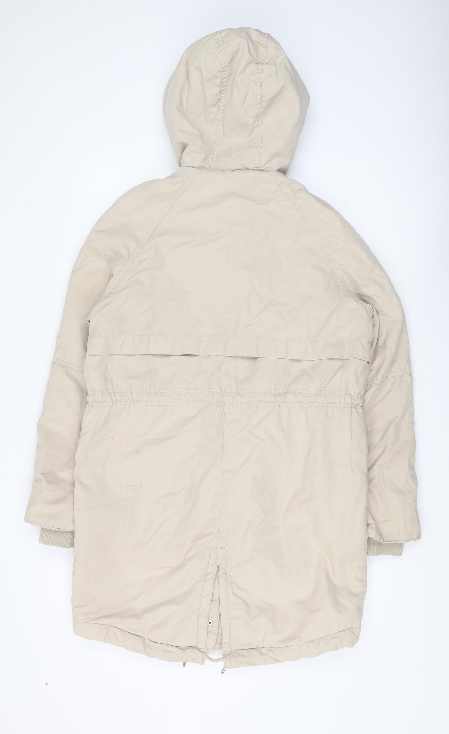 H&M Women's Beige Parka Coat XS